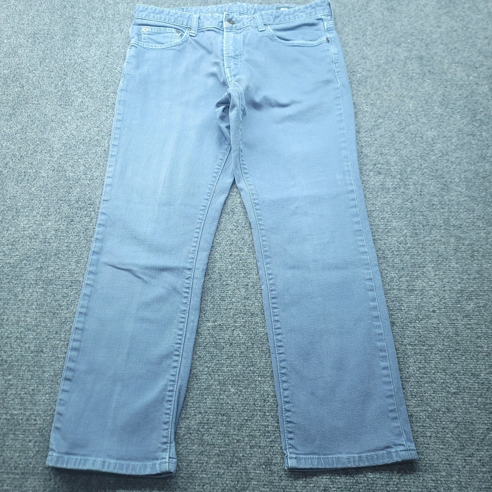 Bonobos Mens Blue Stretch Cotton 5-Pocket Slim Straight Pants 33x28 20095-BMC98